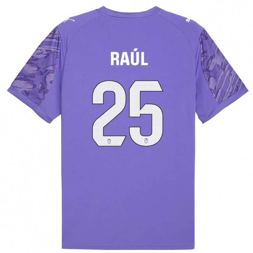 Danxen Kinderen Raúl Jiménez #25 Lila Wit Keepersshirt 2025/26 T-Shirt België
