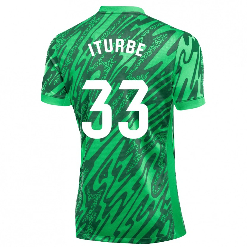 Danxen Kinderen Alejandro Iturbe #33 Donkergroen Wit Keepersshirt 2025/26 T-Shirt België