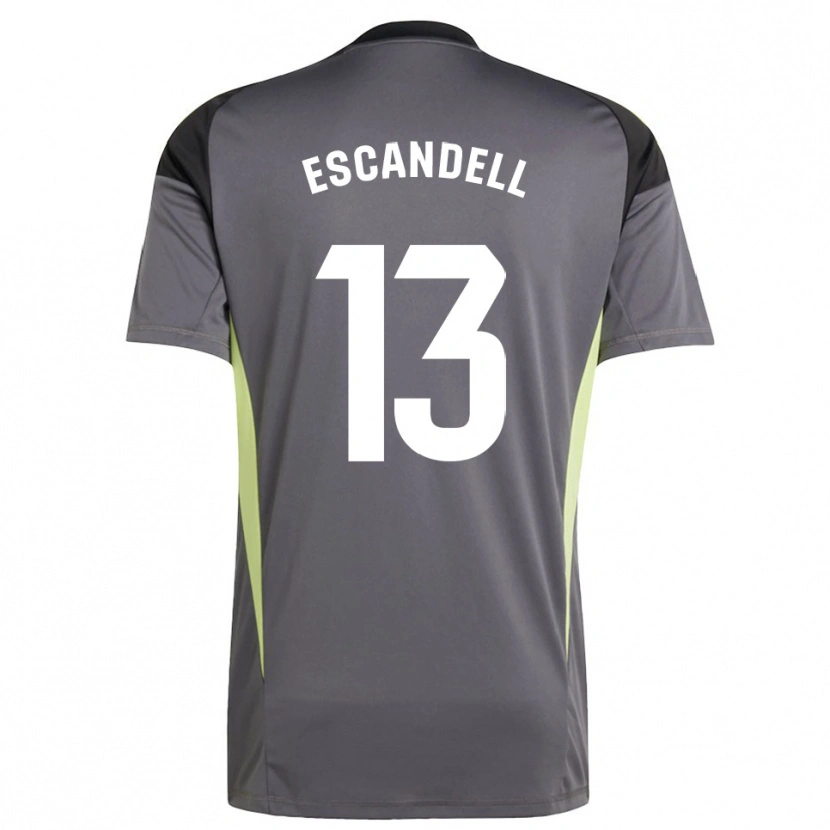 Danxen Kinderen Aarón Escandell #13 Donkergrijs Zwart Keepersshirt 2025/26 T-Shirt België