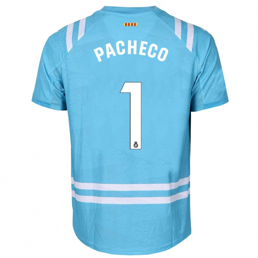 Danxen Kinderen Álvaro Pacheco #1 Lichtblauw Wit Keepersshirt 2025/26 T-Shirt België