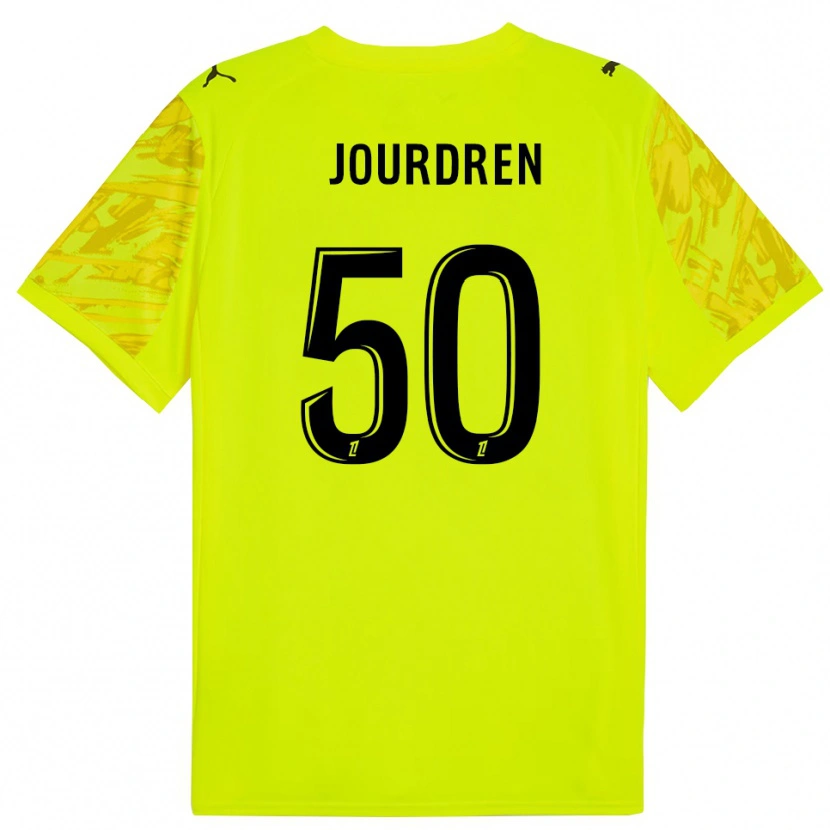 Danxen Kinderen Ilan Jourdren #50 Fluorescerend Groen Zwart Keepersshirt 2025/26 T-Shirt België