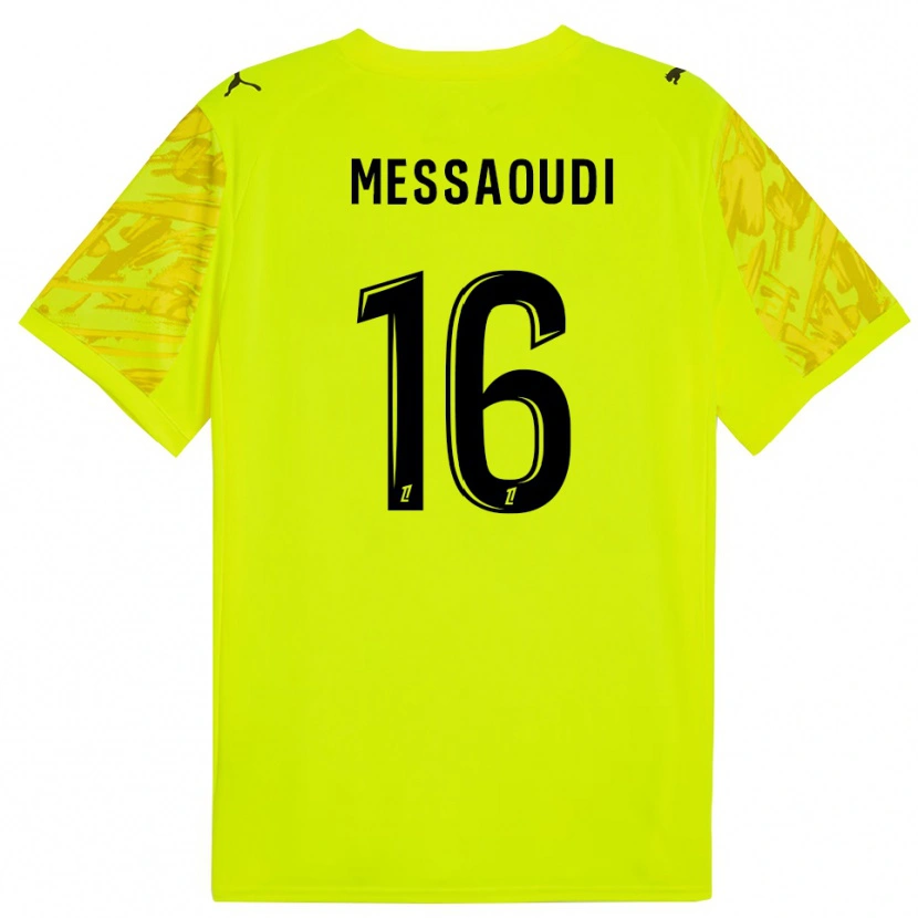Danxen Kinderen Fedwan Messaoudi #16 Fluorescerend Groen Zwart Keepersshirt 2025/26 T-Shirt België