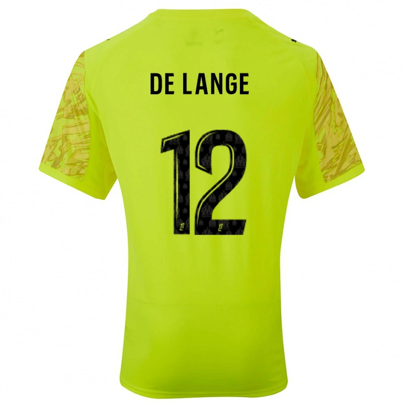 Danxen Kinderen Jeffrey de Lange #12 Fluorescerend Groen Zwart Keepersshirt 2025/26 T-Shirt België