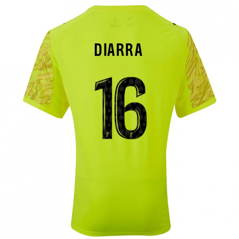 Danxen Kinderen Cheick Diarra #16 Fluorescerend Groen Zwart Keepersshirt 2025/26 T-Shirt België