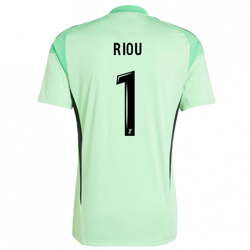 Danxen Kinderen Rémy Riou #1 Lichtgroen Zwart Keepersshirt 2025/26 T-Shirt België