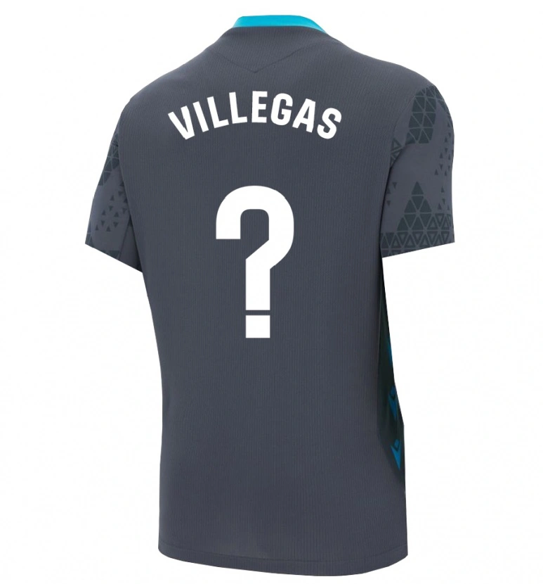 Danxen Kinderen Sergio Villegas #0 Donkergrijs Zwart Keepersshirt 2025/26 T-Shirt België