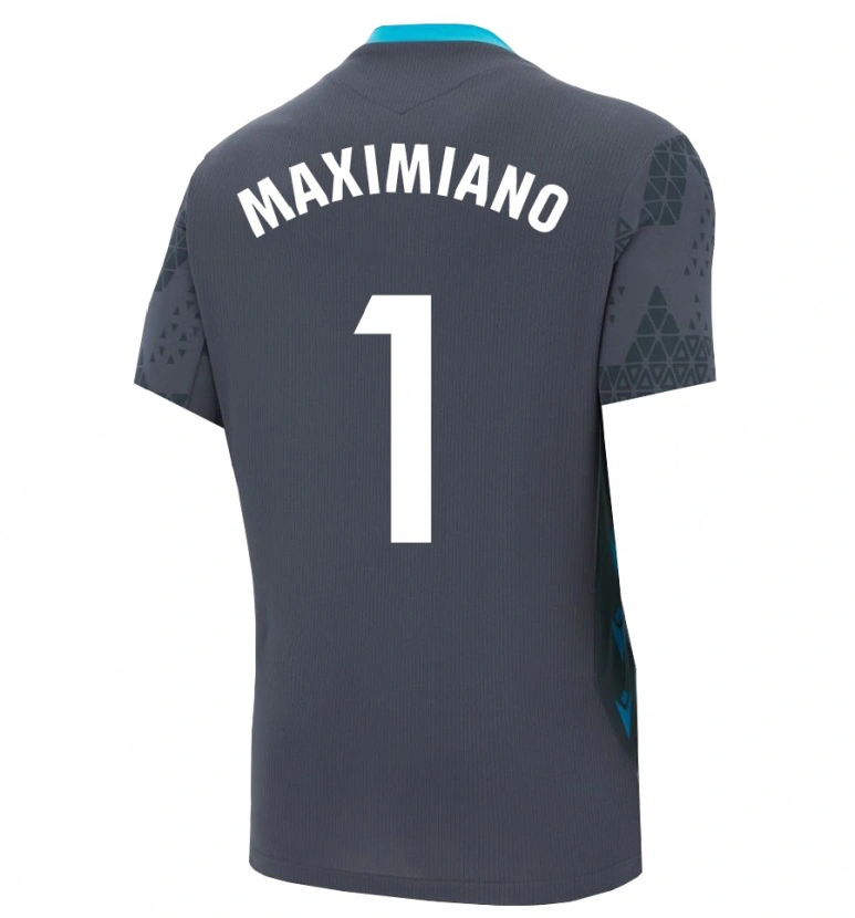 Danxen Kinderen Luís Maximiano #1 Donkergrijs Zwart Keepersshirt 2025/26 T-Shirt België