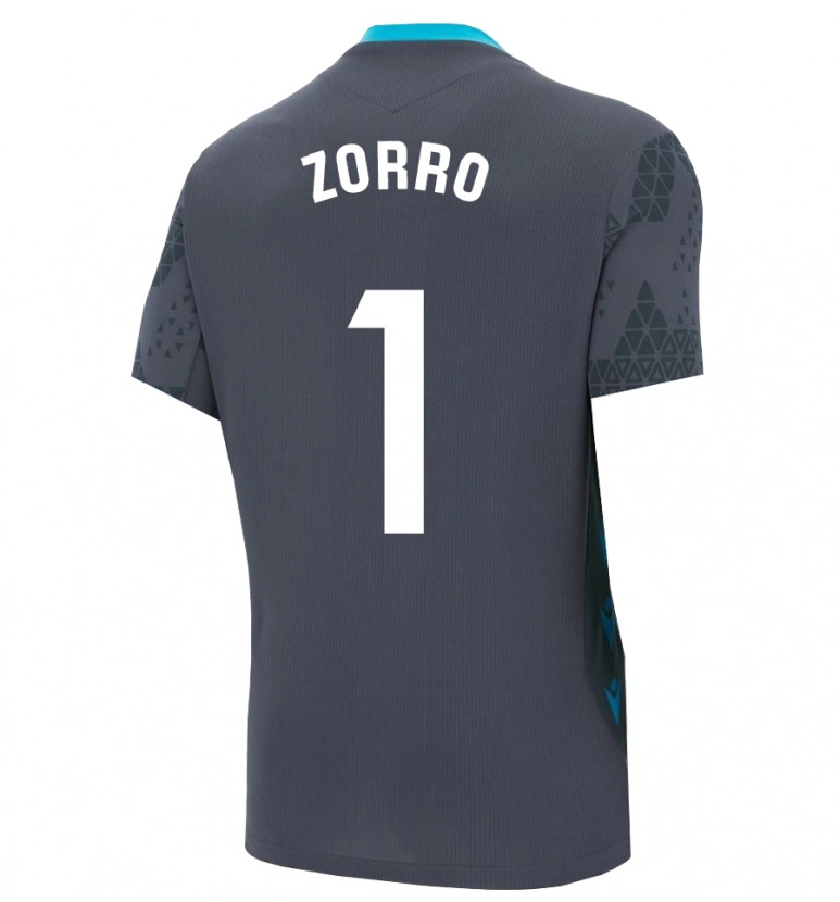 Danxen Kinderen Zorro #1 Donkergrijs Zwart Keepersshirt 2025/26 T-Shirt België