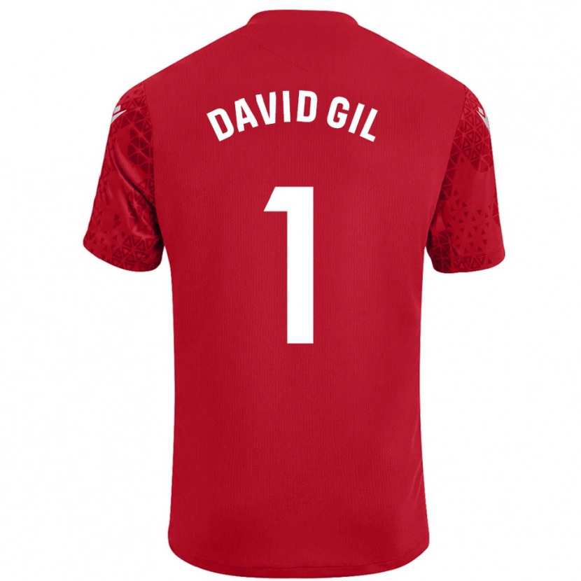 Danxen Kinderen David Gil #1 Rood Wit Keepersshirt 2025/26 T-Shirt België