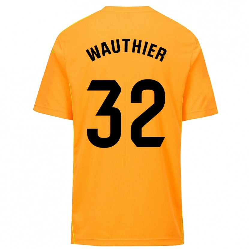 Danxen Kinderen Hugo Wauthier #32 Oranje Zwart Keepersshirt 2025/26 T-Shirt België