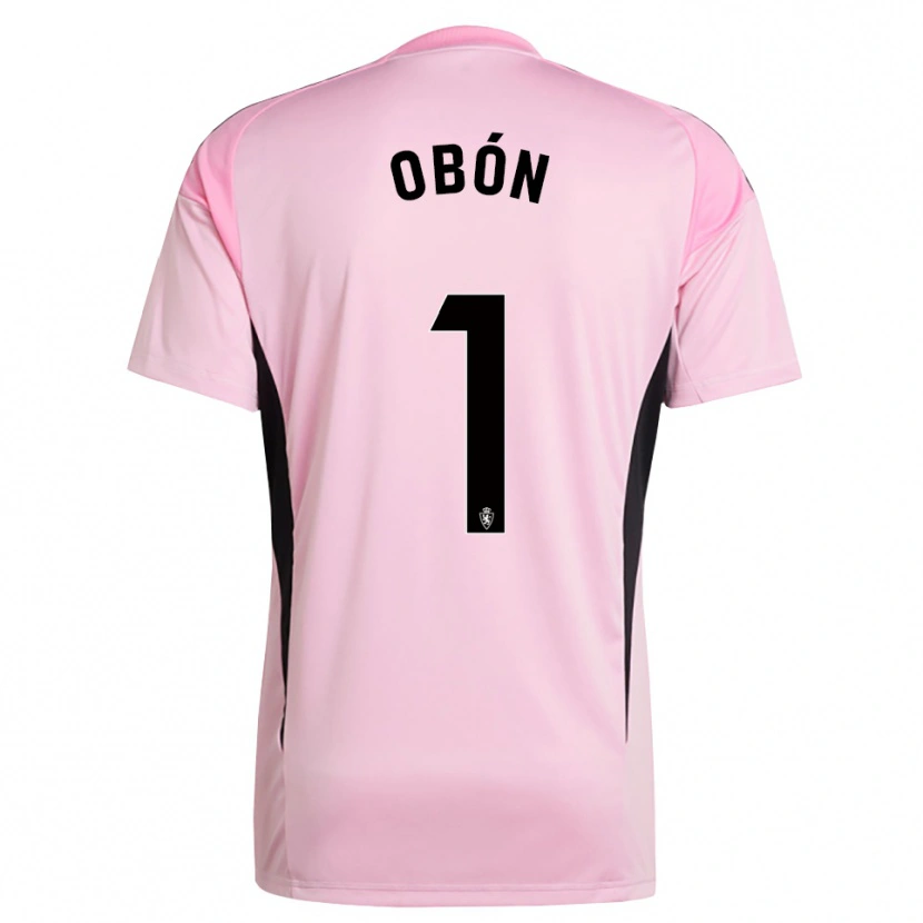 Danxen Kinderen Manuel Obón #1 Licht Roze Zwart Keepersshirt 2025/26 T-Shirt België