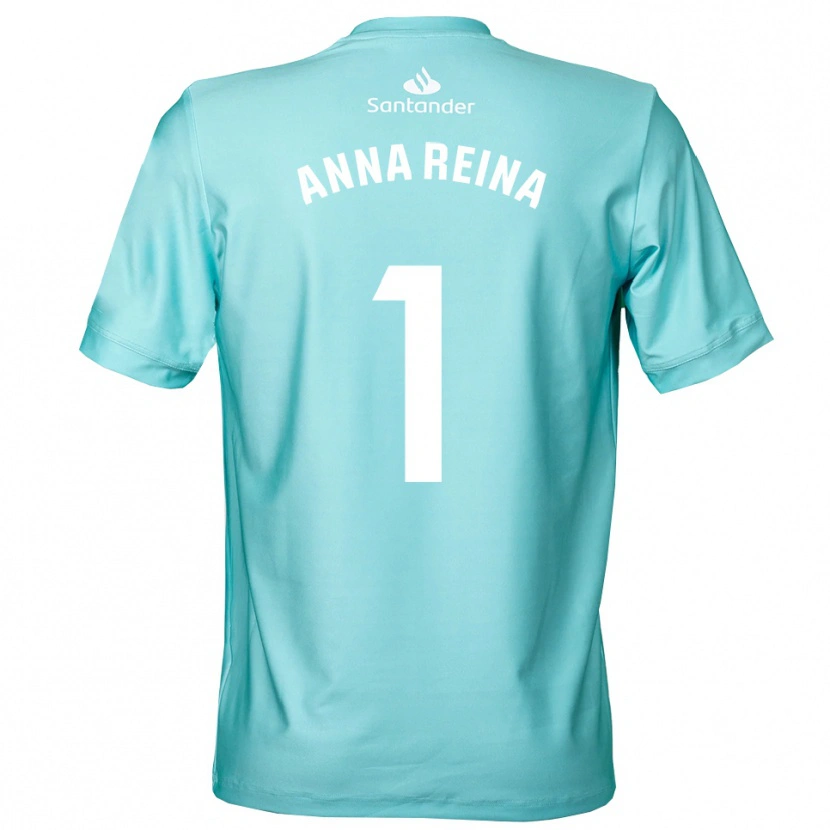Danxen Kinderen Anna Reina Toro #1 Licht Cyaan Wit Keepersshirt 2025/26 T-Shirt België