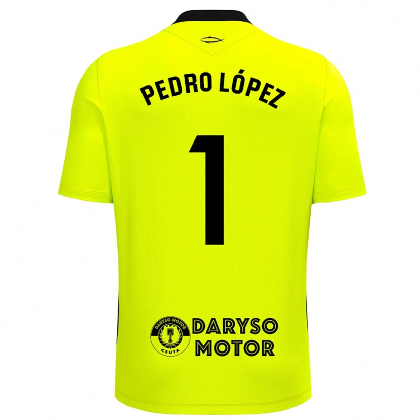 Danxen Kinderen Pedro López #1 Geel Groen Zwart Keepersshirt 2025/26 T-Shirt België
