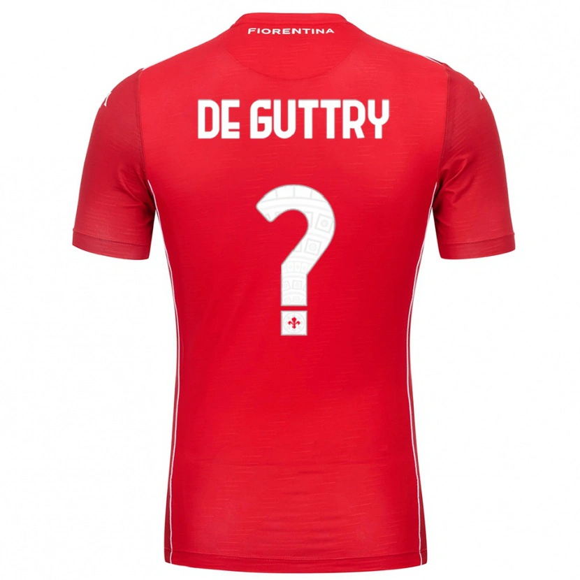 Danxen Kinderen Elia De Guttry #0 Rood Wit Keepersshirt 2025/26 T-Shirt België