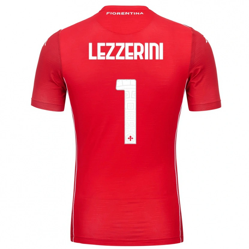 Danxen Kinderen Luca Lezzerini #1 Rood Wit Keepersshirt 2025/26 T-Shirt België