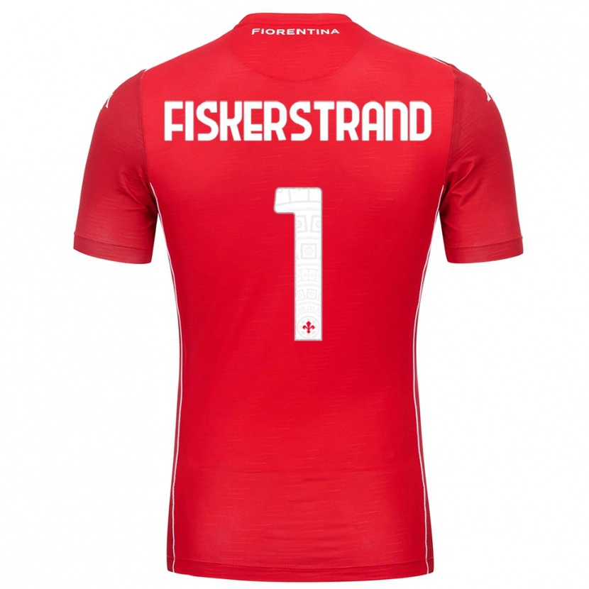 Danxen Kinderen Cecilie Fiskerstrand #1 Rood Wit Keepersshirt 2025/26 T-Shirt België