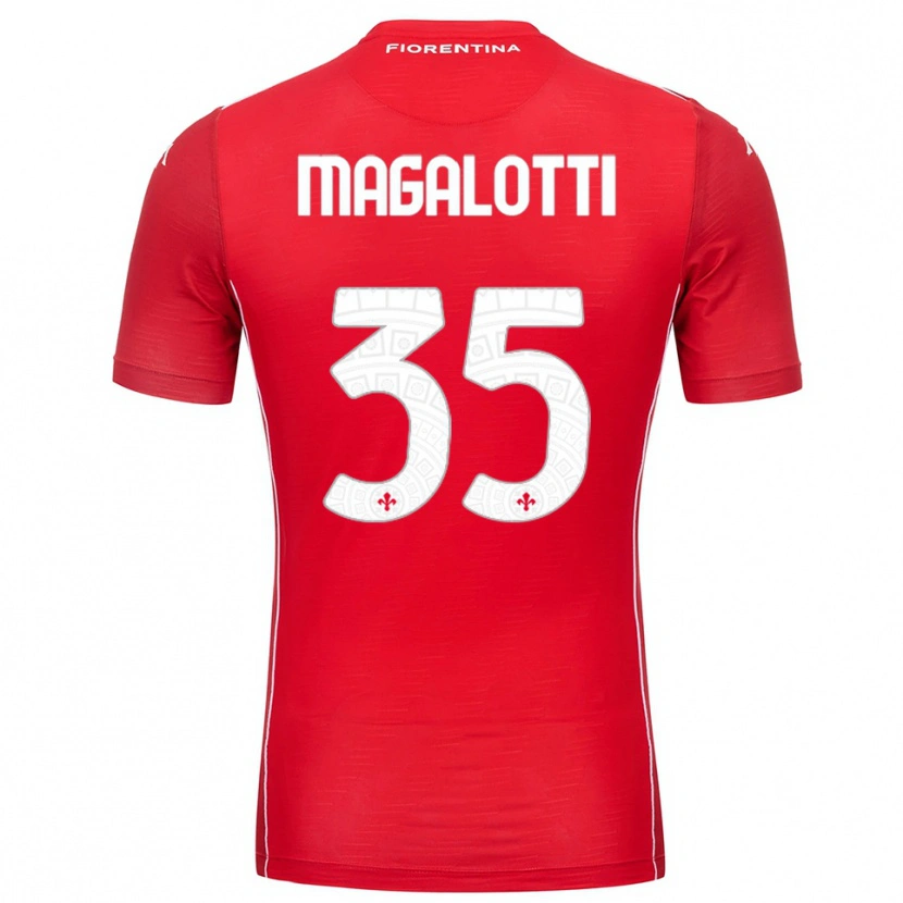Danxen Kinderen Mattia Magalotti #35 Rood Wit Keepersshirt 2025/26 T-Shirt België