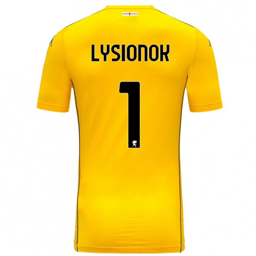 Danxen Kinderen Ernestas Lysionok #1 Donker Geel Zwart Keepersshirt 2025/26 T-Shirt België