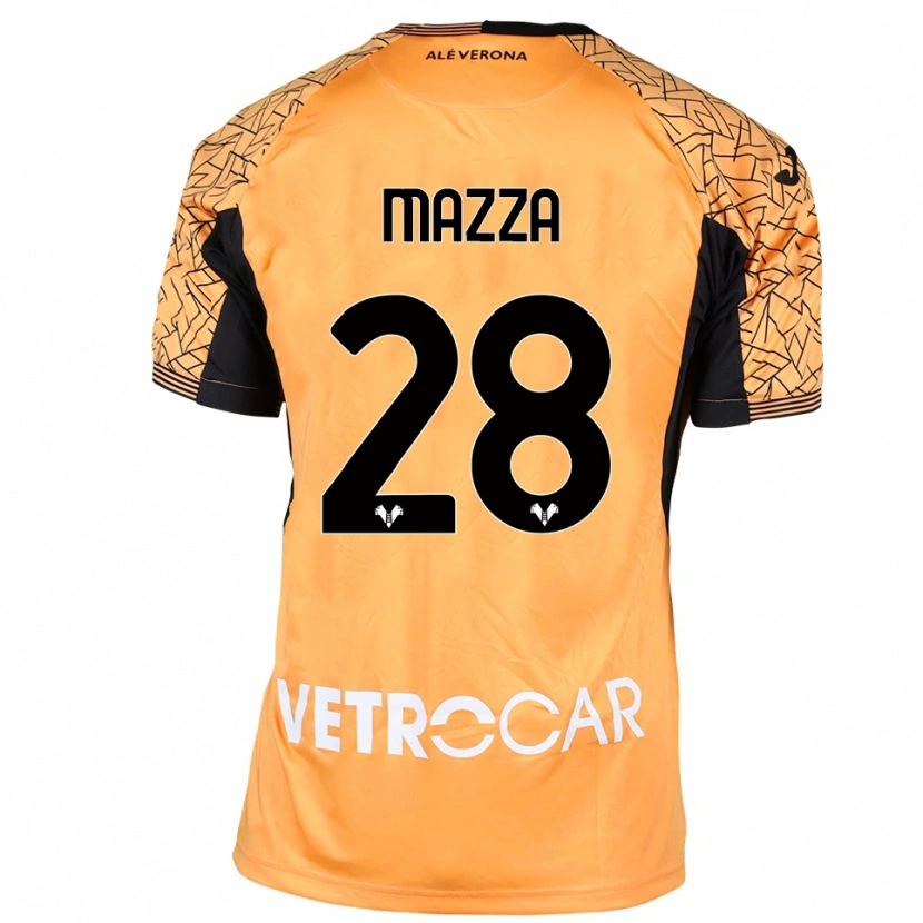 Danxen Kinderen Vittoria Karol Mazza #28 Oranje Zwart Wit Keepersshirt 2025/26 T-Shirt België