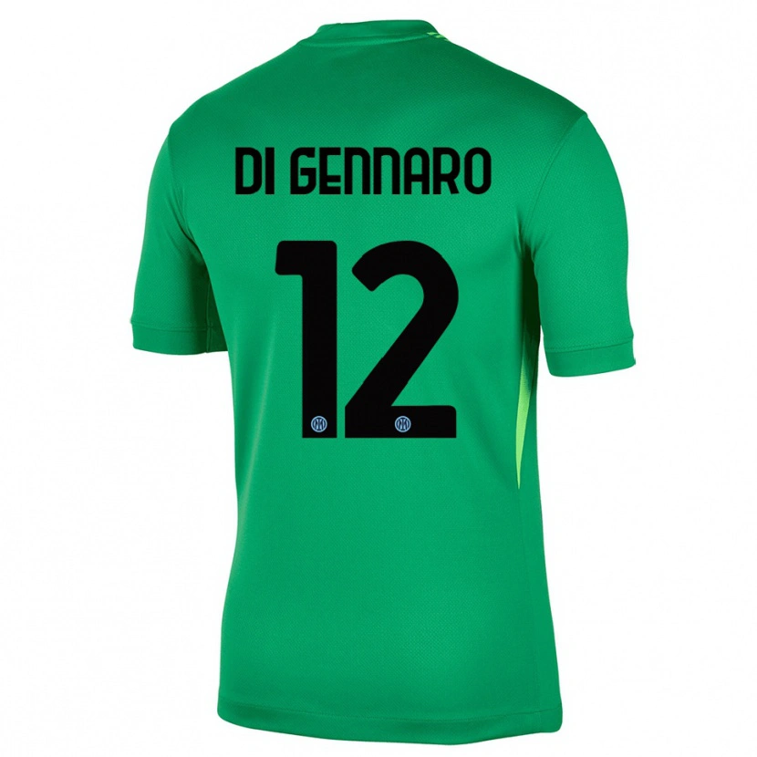 Danxen Kinderen Raffaele Di Gennaro #12 Licht Groen Zwart Keepersshirt 2025/26 T-Shirt België
