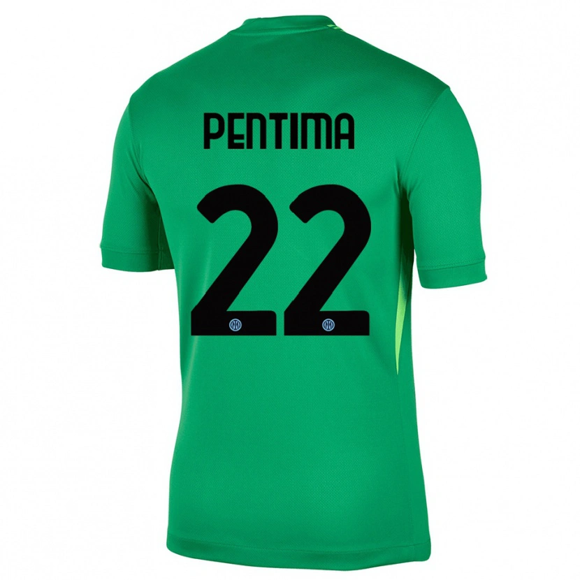 Danxen Kinderen Alessandro Pentima #22 Licht Groen Zwart Keepersshirt 2025/26 T-Shirt België