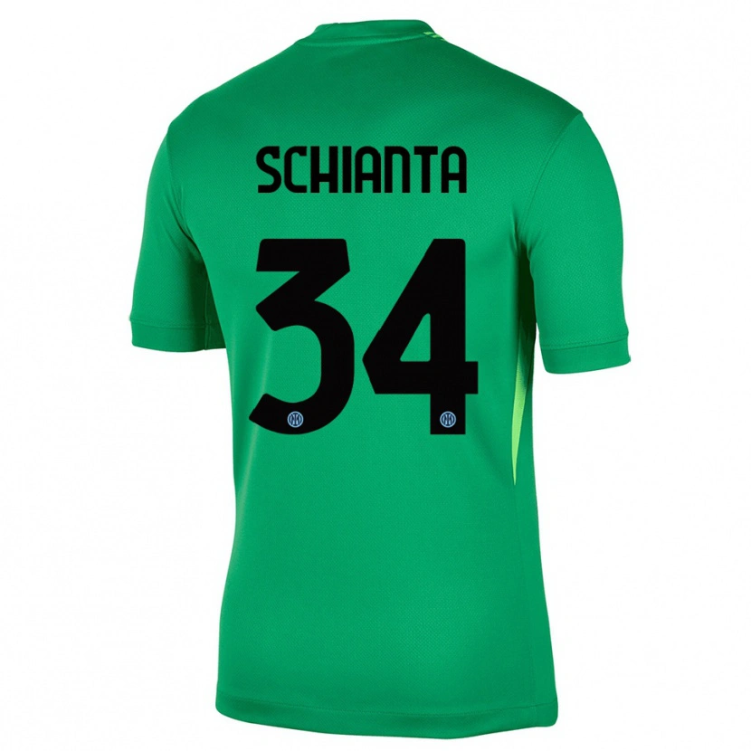 Danxen Kinderen Valentina Schianta #34 Licht Groen Zwart Keepersshirt 2025/26 T-Shirt België