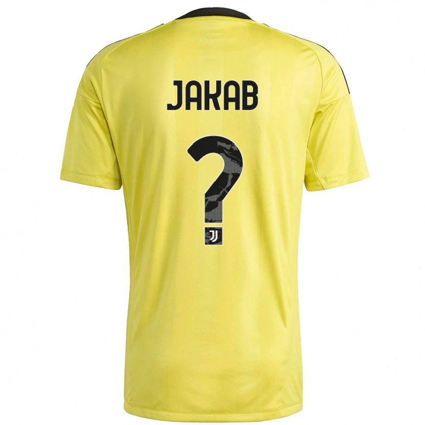 Danxen Kinderen Mátyás Jakab #0 Geel Wit Keepersshirt 2025/26 T-Shirt België