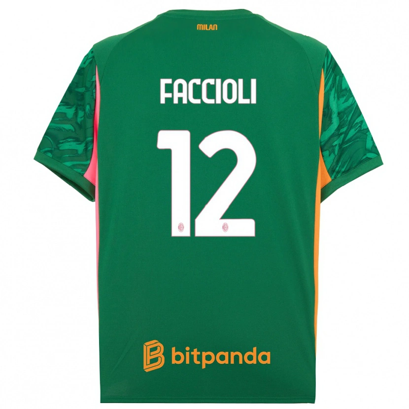 Danxen Kinderen Pietro Faccioli #12 Groen Oranje Roze Keepersshirt 2025/26 T-Shirt België