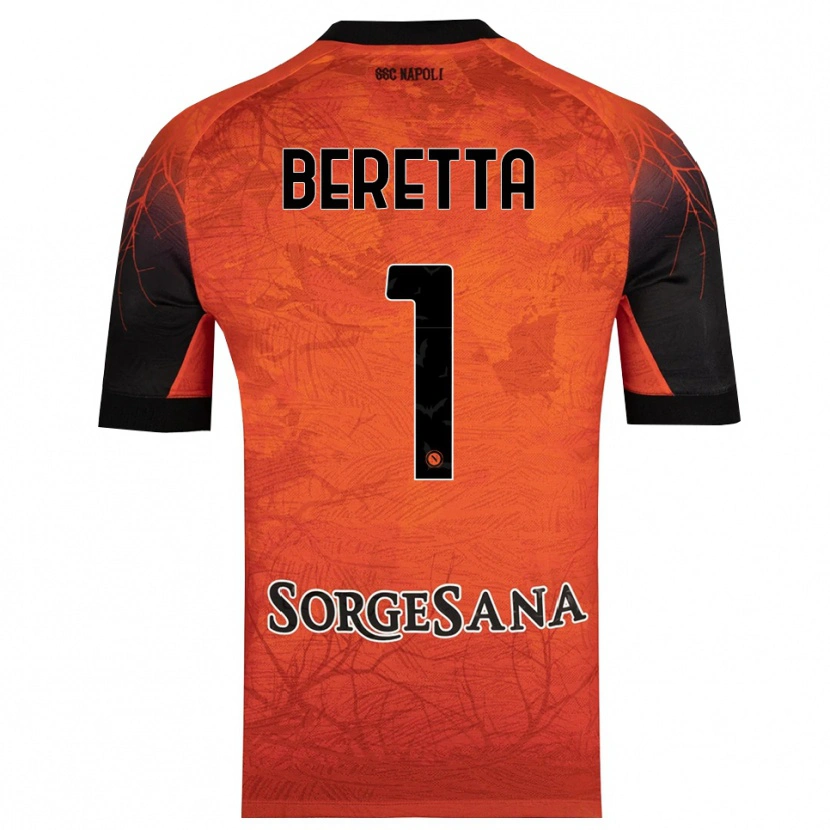 Danxen Kinderen Beatrice Beretta #1 Oranje Rood Zwart Keepersshirt 2025/26 T-Shirt België