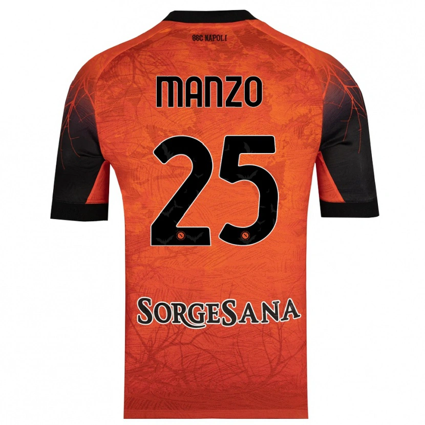 Danxen Kinderen Alessia Manzo #25 Oranje Rood Zwart Keepersshirt 2025/26 T-Shirt België