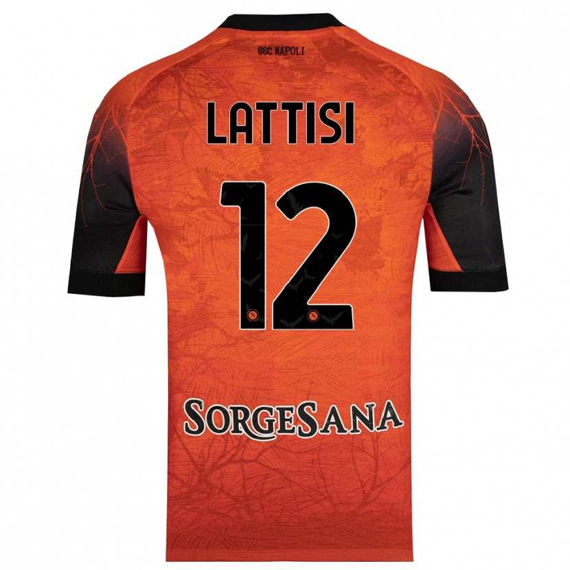 Danxen Kinderen Francesco Lattisi #12 Oranje Rood Zwart Keepersshirt 2025/26 T-Shirt België