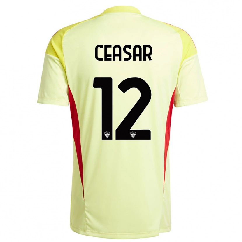 Danxen Kinderen Camelia Ceasar #12 Licht Geel Oranje Keepersshirt 2025/26 T-Shirt België