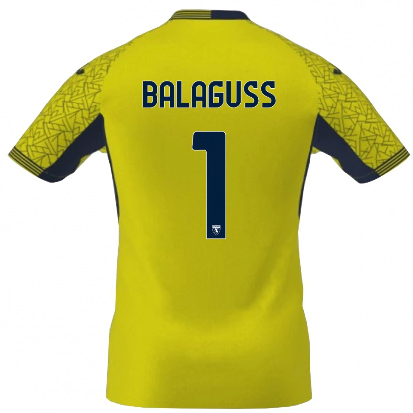 Danxen Kinderen Nils Balaguss #1 Geel Zwart Keepersshirt 2025/26 T-Shirt België