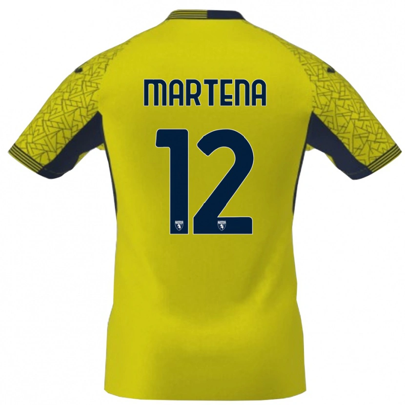 Danxen Kinderen Gabriele Martena #12 Geel Zwart Keepersshirt 2025/26 T-Shirt België