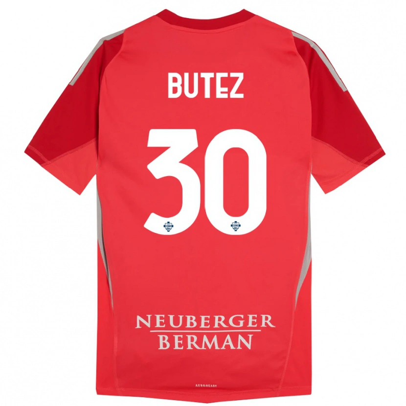 Danxen Kinderen Jean Butez #30 Rood Grijs Keepersshirt 2025/26 T-Shirt België