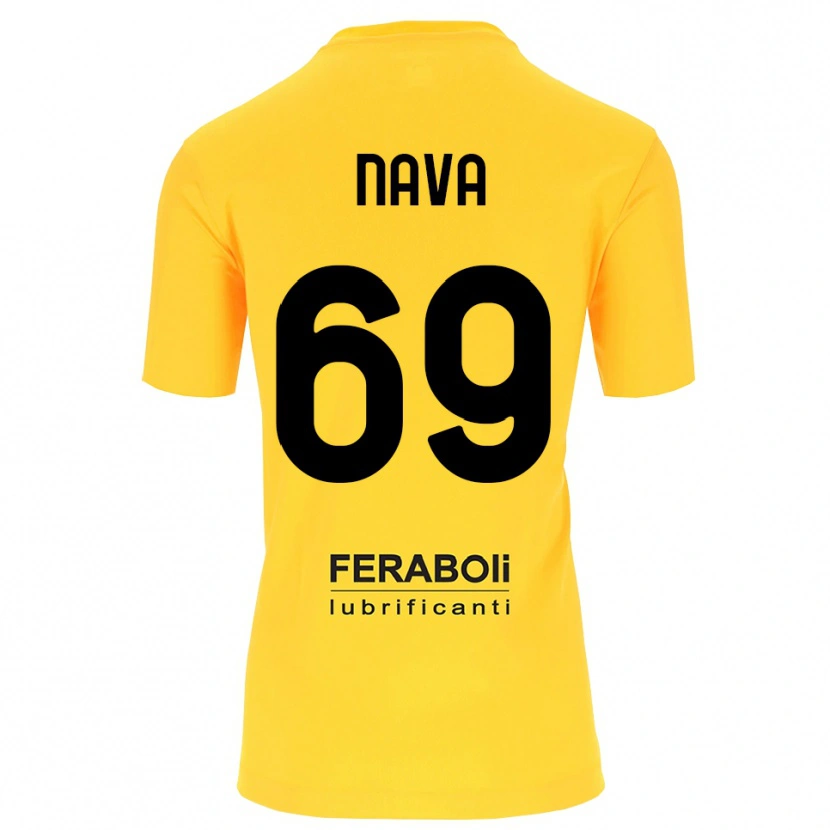 Danxen Kinderen Lapo Nava #69 Geel Zwart Keepersshirt 2025/26 T-Shirt België