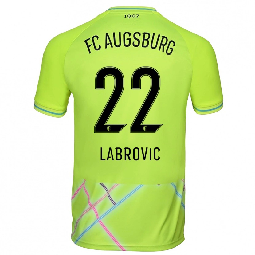 Danxen Kinderen Nediljko Labrovic #22 Groen Geel Zwart Keepersshirt 2025/26 T-Shirt België
