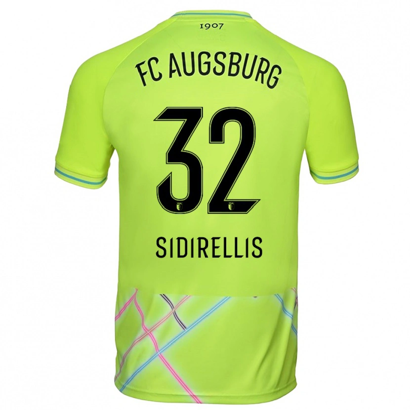 Danxen Kinderen Konstantinos Sidirellis #32 Groen Geel Zwart Keepersshirt 2025/26 T-Shirt België