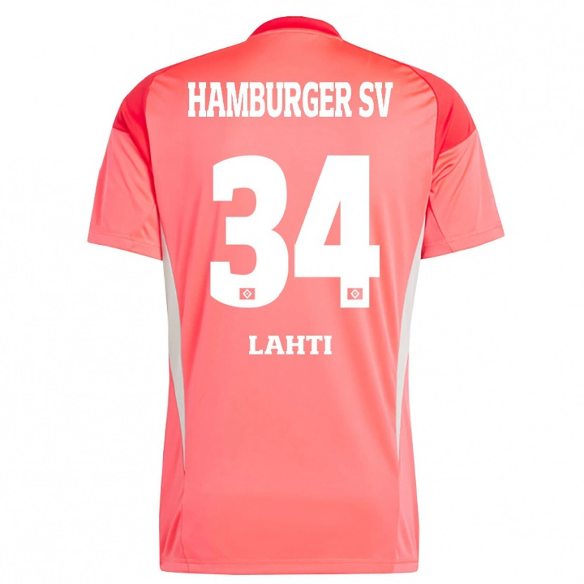 Danxen Kinderen Elias Lahti #34 Rood Oranje Keepersshirt 2025/26 T-Shirt België