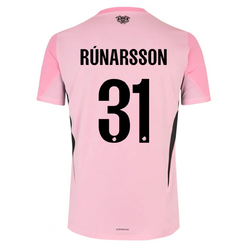 Danxen Kinderen Rúnar Alex Rúnarsson #31 Roze Zwart Keepersshirt 2025/26 T-Shirt België