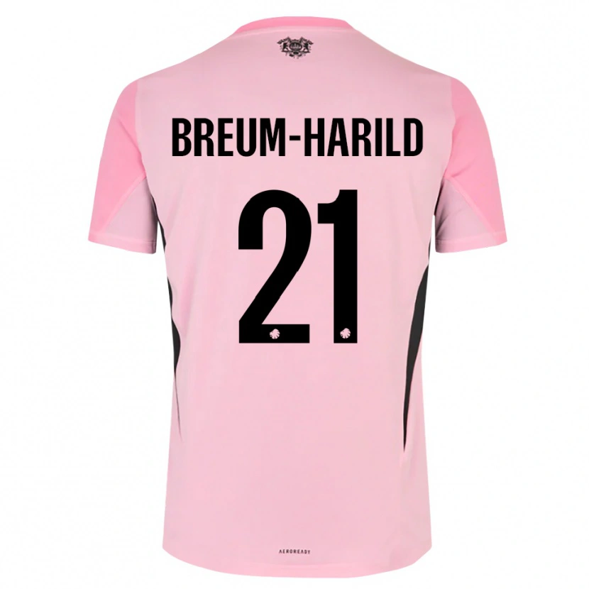 Danxen Kinderen Tobias Breum-Harild #21 Roze Zwart Keepersshirt 2025/26 T-Shirt België