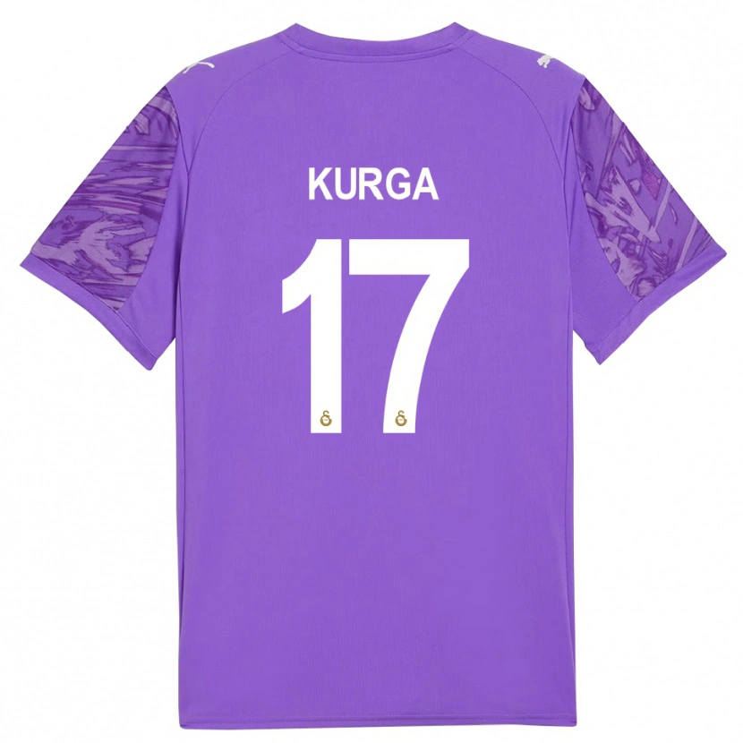 Danxen Kinderen Handan Kurğa #17 Paars Wit Keepersshirt 2025/26 T-Shirt België