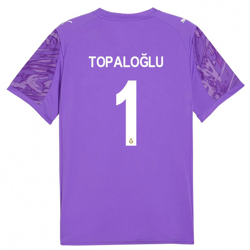 Danxen Kinderen Eren Topaloğlu #1 Paars Wit Keepersshirt 2025/26 T-Shirt België
