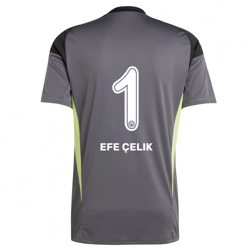 Danxen Kinderen Mehmet Efe Çelik #1 Dim Grijs Zwart Keepersshirt 2025/26 T-Shirt België