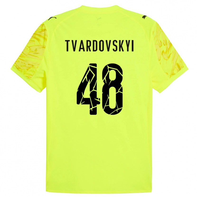Danxen Kinderen Denys Tvardovskyi #48 Groen Geel Keepersshirt 2025/26 T-Shirt België