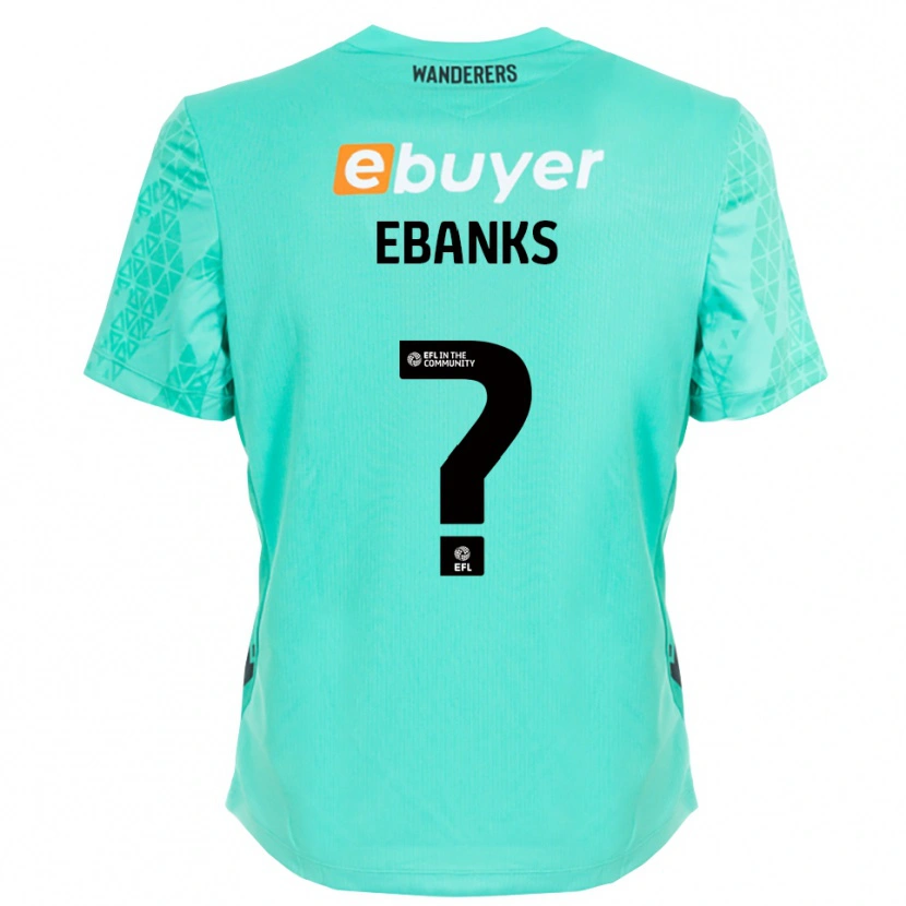 Danxen Heren Eve Ebanks #0 Aqua Zwart Keepersshirt 2025/26 T-Shirt België