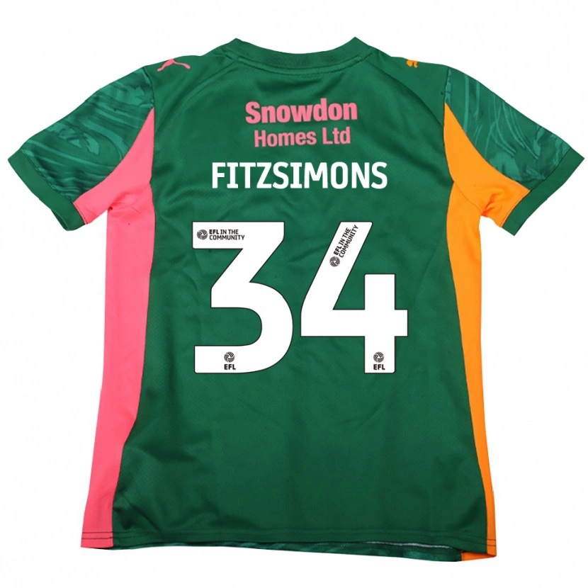 Danxen Heren Ross Fitzsimons #34 Donkergroen Roze Keepersshirt 2025/26 T-Shirt België