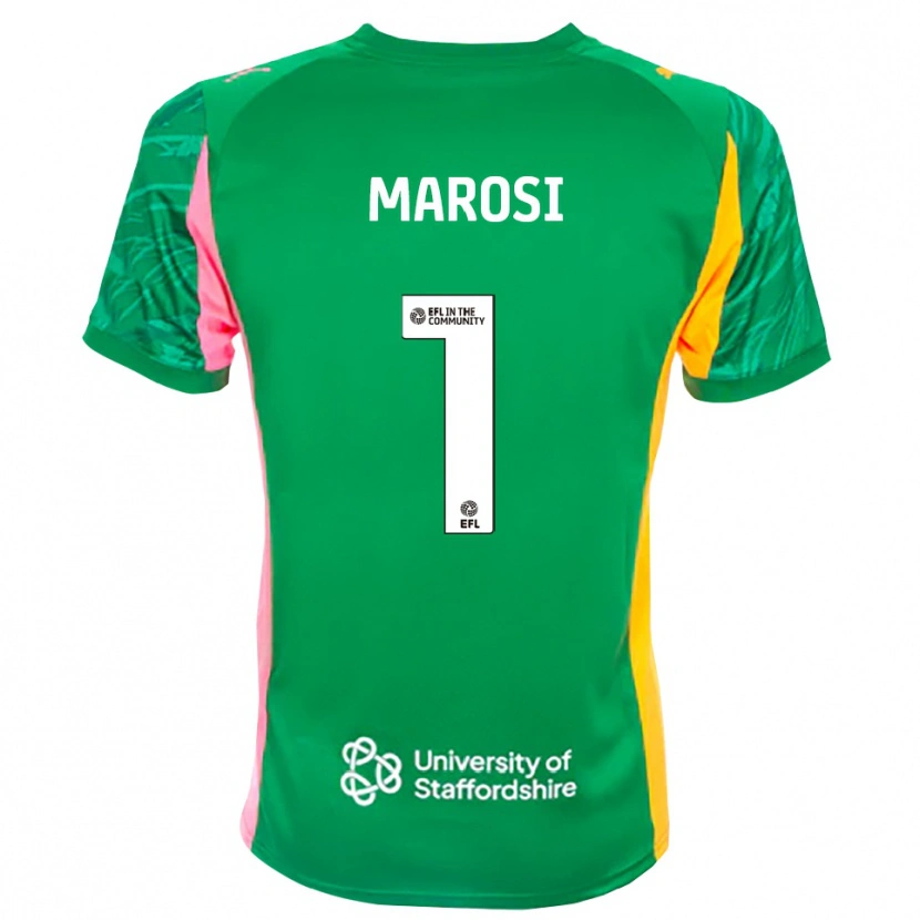 Danxen Heren Marko Marosi #1 Groen Roze Oranje Keepersshirt 2025/26 T-Shirt België