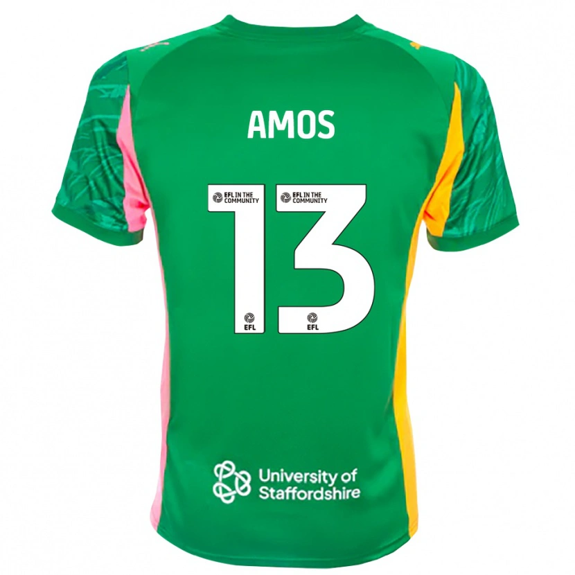 Danxen Heren Ben Amos #13 Groen Roze Oranje Keepersshirt 2025/26 T-Shirt België