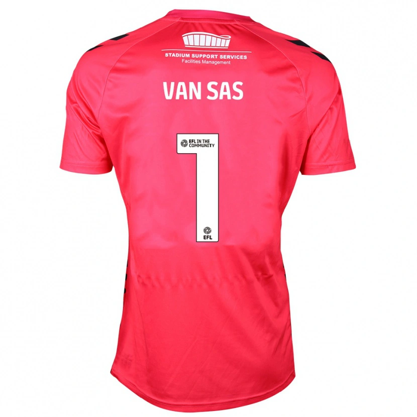 Danxen Heren Mikki van Sas #1 Rood Wit Keepersshirt 2025/26 T-Shirt België